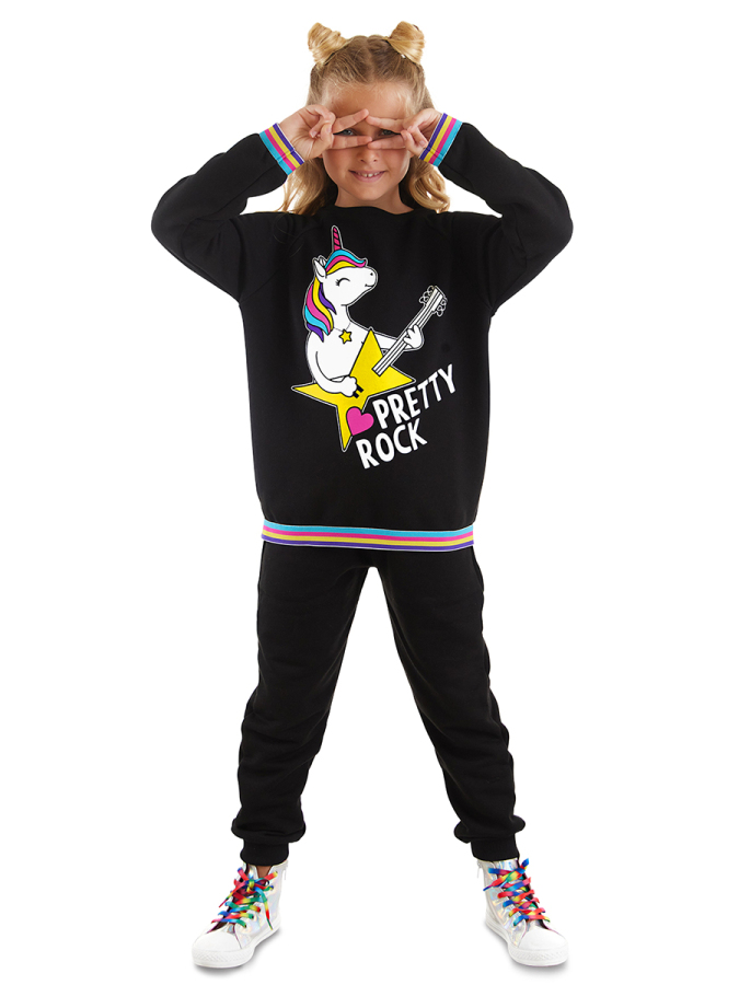 Rock Unicorn Kız Çocuk Eşofman Takım - 1