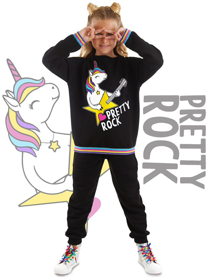 Rock Unicorn Kız Çocuk Eşofman Takım - 1
