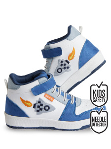 Roket Erkek Çocuk Beyaz Sneakers Spor Ayakkabı - Denokids