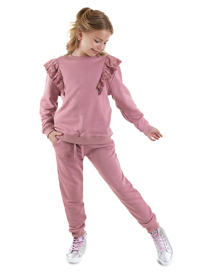 Rose Frilled Girl Tracksuit - 1