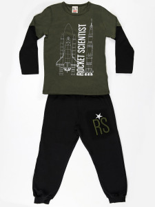 RS Green/Black Boy Pants Set - 10