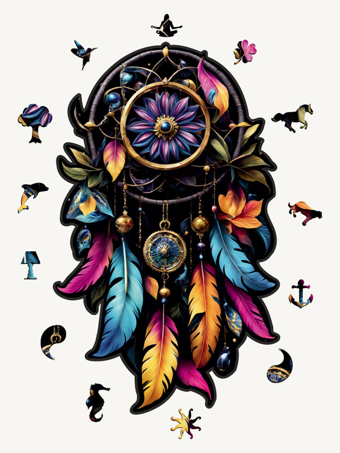 Rüya Kapanı ( Dreamcatcher) -38.00 Cm, Yapboz - 1