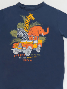 Safari Erkek Çocuk T-shirt Gabardin Şort Takım - 4