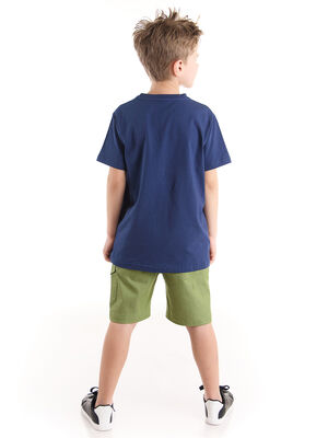 Safari Erkek Çocuk T-shirt Gabardin Şort Takım - 2