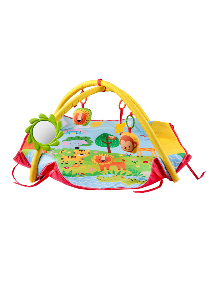Safari Temalı Bebek Aktivite Halısı Dişlikli Aynalı ve Top Havuzlu - 2
