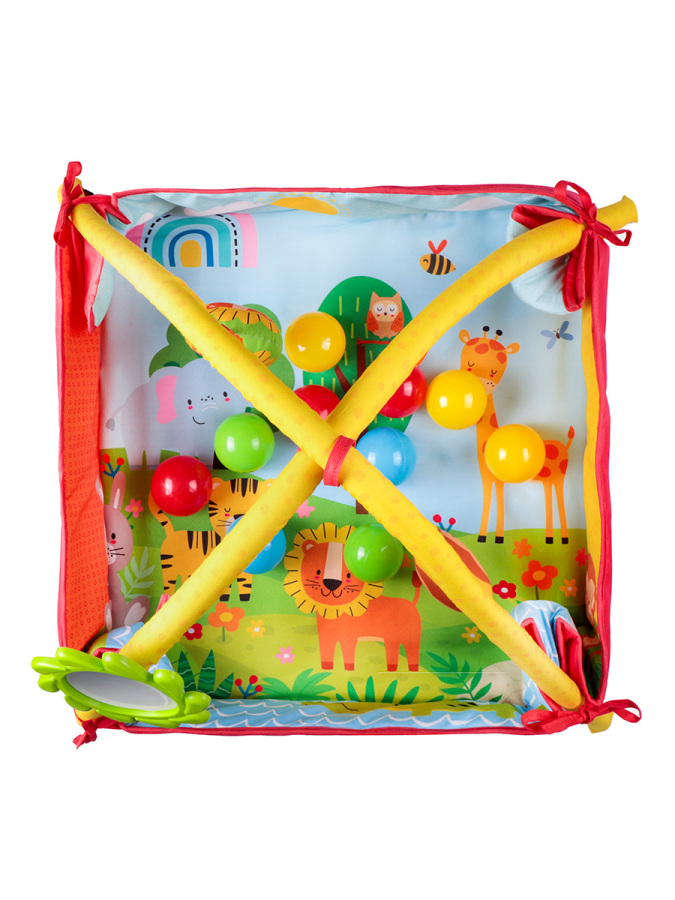 Safari Temalı Bebek Aktivite Halısı Dişlikli Aynalı ve Top Havuzlu - 6