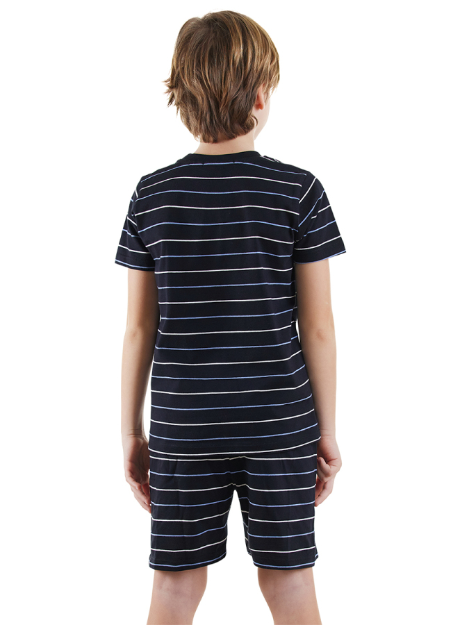 Sail Boat Boy Striped Pyjama Set - 2
