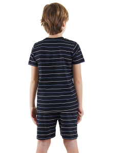 Sail Boat Boy Striped Pyjama Set - 2