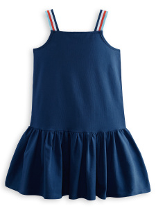 Sailor Unicorn Girl Navy Blue Cotton Dress - 4