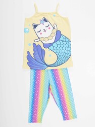 Sea Cat Girl Top&Leggings Set - Thumbnail