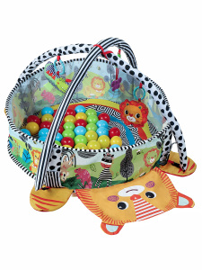 Sevimli Aslan Desenli Bebek Aktivite Halısı ve Top Havuzu - Molie