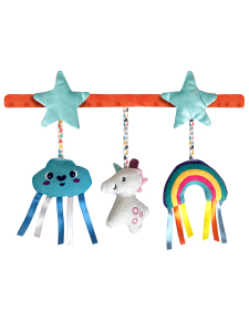 Sevimli Bulut Peluş Trapez Bebek Arabası Ana Kucağı ve Oto Koltuğu İçin Oyuncak - Mini Mini