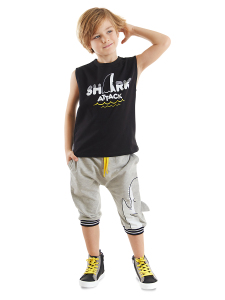 Shark Attack Boy T-shirt&Capri Set - Denokids