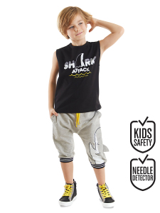 Shark Attack Boy T-shirt&Capri Set - Denokids