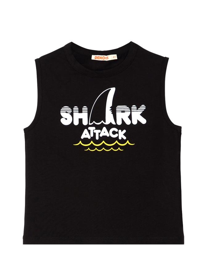 Shark Attack Erkek Çocuk T-shirt Kapri Şort Takım - 8