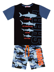 Shark Boy Shorts Set - 3