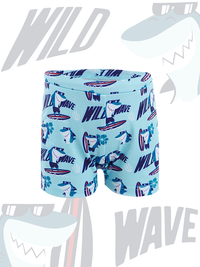 Shark Boy Swim Trunks - 1