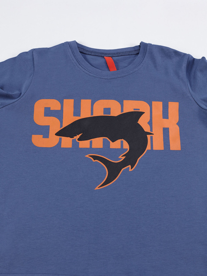 Shark Camo Erkek Çocuk T-shirt Kapri Şort Takım - 5