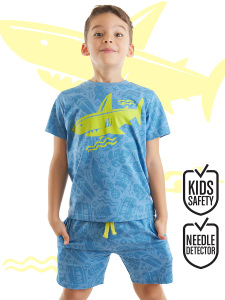 Shark Erkek Çocuk Yazlık T-shirt Şort Takım - MSHB&G