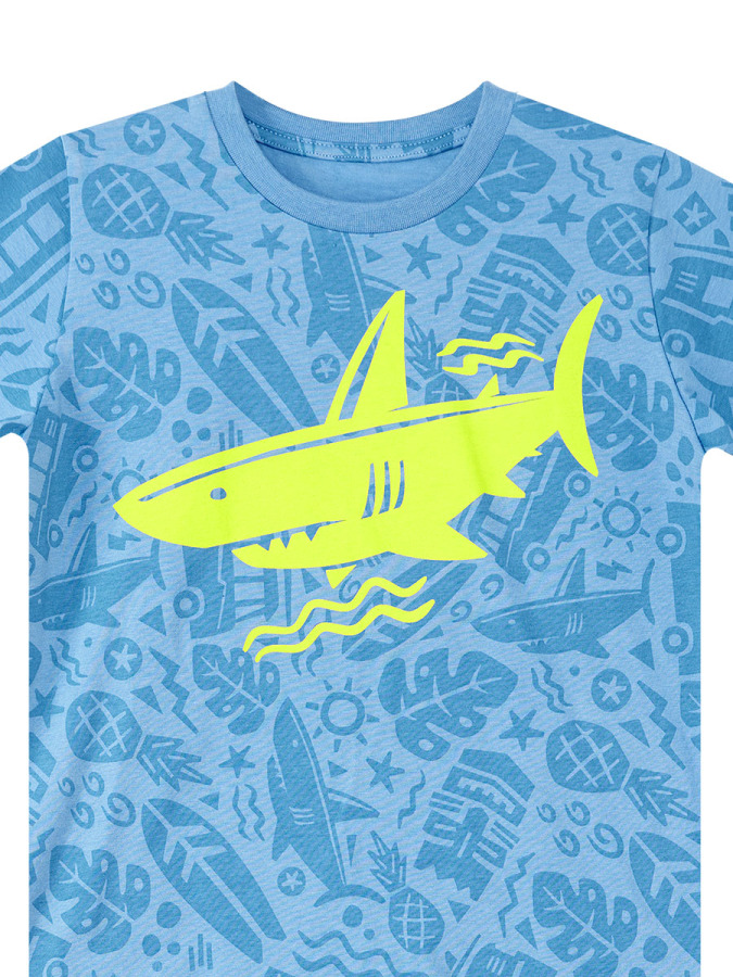 Shark Erkek Çocuk Yazlık T-shirt Şort Takım - 8