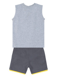 Shark Grey Boy T-shirt&Shorts Set - Thumbnail