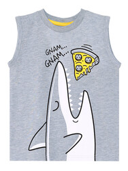 Shark Grey Boy T-shirt&Shorts Set - Thumbnail
