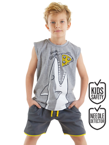 Shark Grey Boy T-shirt&Shorts Set - MSHB&G