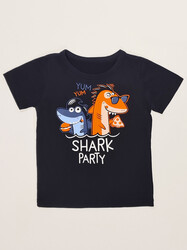Shark Party Boy T-shirt - 1