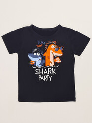 Shark Party Köpekbalığı Erkek Çocuk T-shirt - Thumbnail