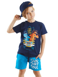 Shark Surf Erkek Çocuk T-shirt Şort Takım - Thumbnail