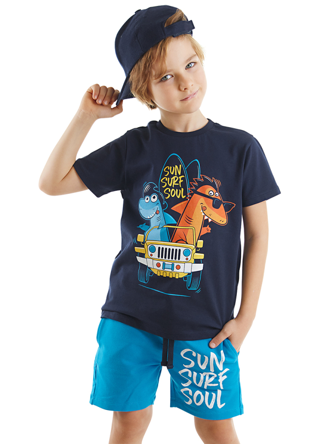 Shark Surf Erkek Çocuk T-shirt Şort Takım - 1