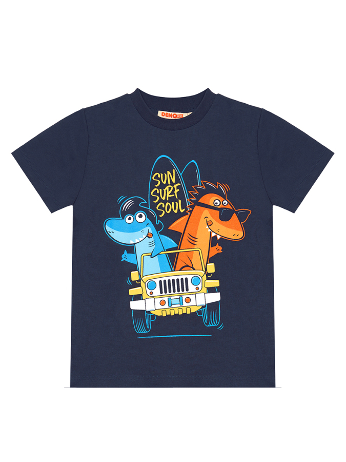 Shark Surf Erkek Çocuk T-shirt Şort Takım - 5