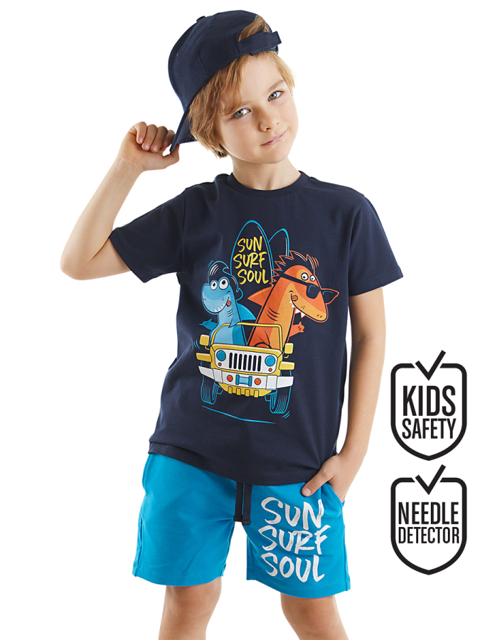Shark Surf Erkek Çocuk T-shirt Şort Takım - 1