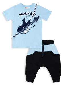 Shark'n Roll Erkek Çocuk Yazlık T-shirt Kapri Şort Takım - 4