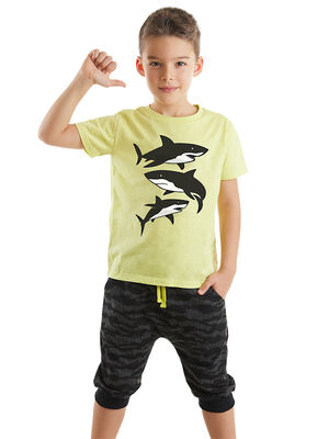 Sharks Boy T-shirt&Capri Pants Set