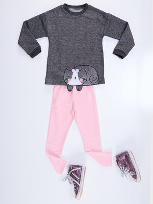 Shinny Cat Girl Leggings Set - 3