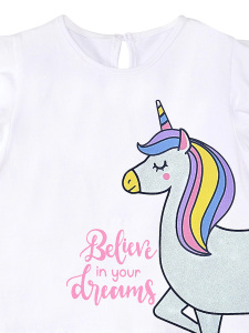 Shinny Unicorn Girl T-shirt&Shorts Set - 8