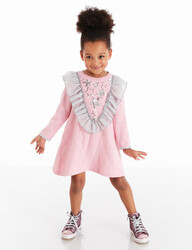 Shiny Stars Pink Girl Dress - 1