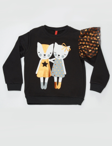 Sıkı Dostlar Tüllü Kız Çocuk Uzun Kollu Sweatshirt - 3
