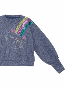 Silver Cat Girl Knitted Navy Blue Tracksuit - 8