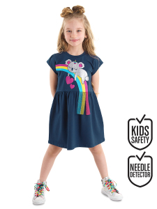 Silver Koala Girl Dress - Denokids