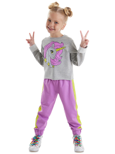 Silver Unicorn Girl Tracksuit - Denokids
