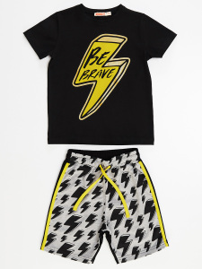 Şimşek Erkek Çocuk T-shirt Şort Takım - 3