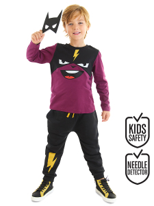 Şimşek Maske Erkek Çocuk T-shirt Pantolon Takım - Denokids