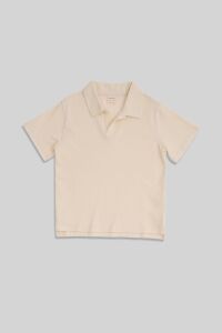 Sinor Taş Rengi Pamuklu Polo Erkek Çocuk Tshirt - 4