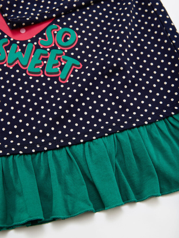 Şirin Çilek Kız Çocuk Tunik Tayt Takım - 7