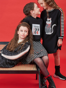 Siyah Beyaz Etek Blüz Takım - 5