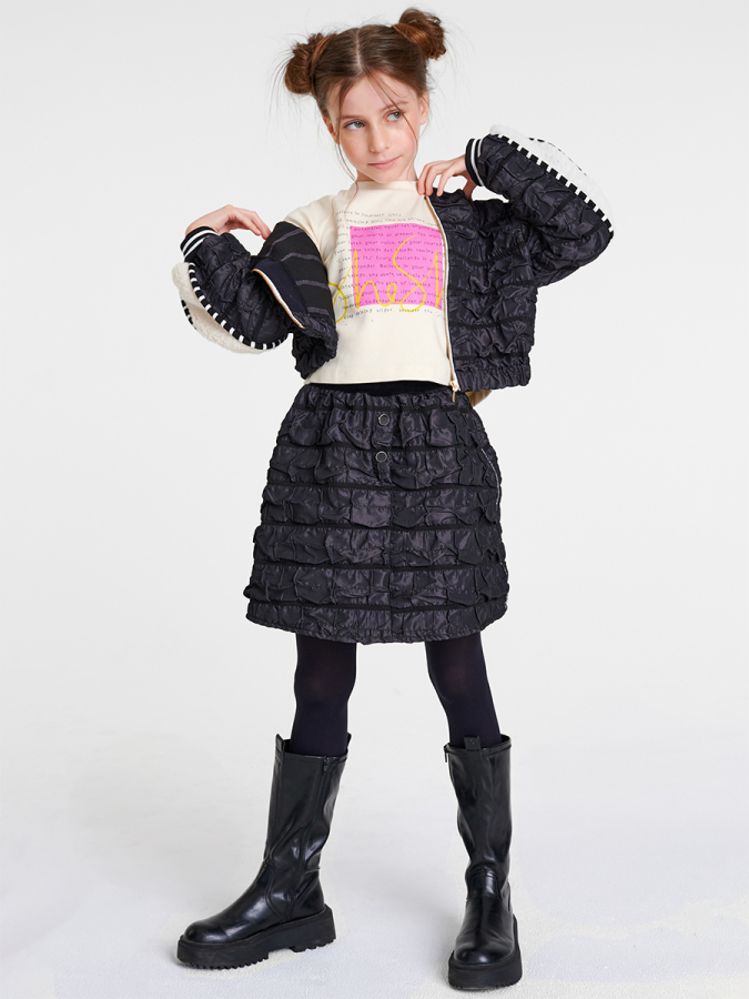 Siyah Beyaz Kapitone Rahat Takım - 1