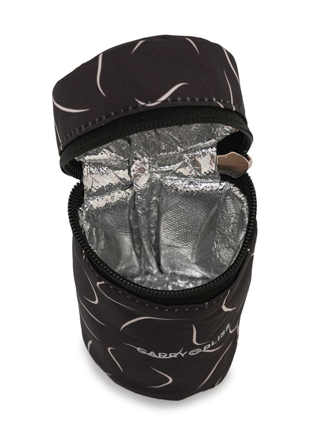 Siyah Dalga Mini Biberon-Anne Sütü Taşıma Çantası - 6