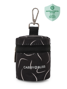Siyah Dalga PaciPal Astarlı Emzik Saklama Çantası - Carry Bliss